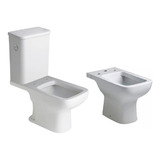 Juego Ferrum Trento Inodoro Largo  Depósito Dual Bidet 3ag