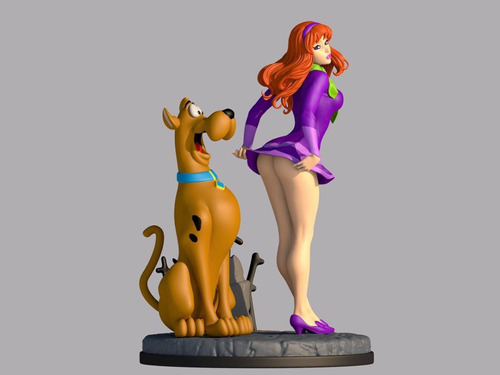 Daphne & Scooby Doo Archivo Stl Para Impresion 3d 