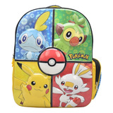 Mochila Pokemon 4 Personajes Estampado 3d Multicolores Primaria 160184 Ruz