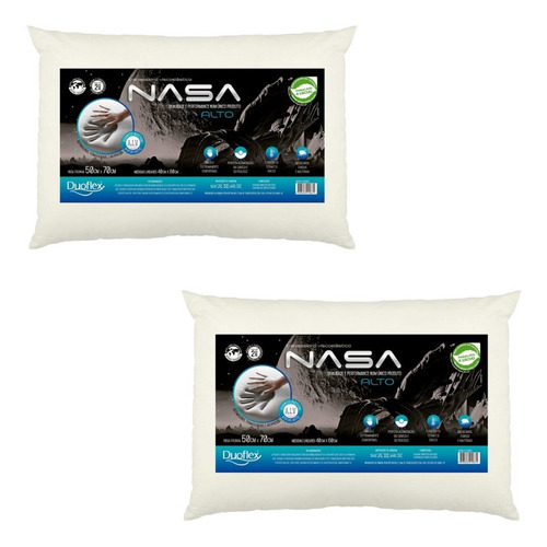 Kit 2 Travesseiros Nasa-x Alto Duoflex Ns3109 50x70cm