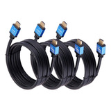 Pack 3 Cables Hdmi 4k Uhd V 2.0 2160p 5 Metros Alta Rapidez