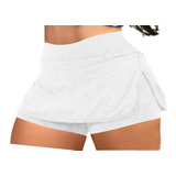 Short Saia Plus Fitness Roupa Feminina Academia Viscolycra 