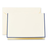 & Co. Regent Blue Bordered Ecruwhite Note (cf1438), Paquete 