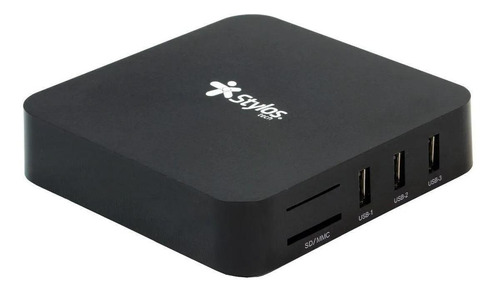 Tv Box Stylos Tech Convertidor Tv Dd01 Estándar 4k 16gb Negro Con 2gb De Memoria Ram