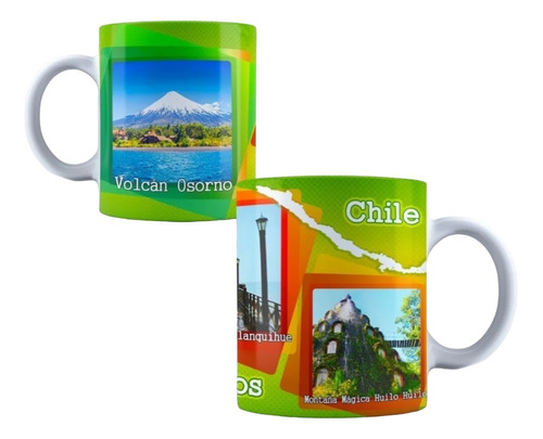 Plantillas Paisajes Chile Turisticos - Tazon Sublimacion