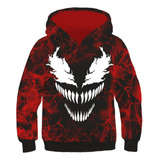 Venom Spider-man Cartoon Sudadera Con Gorro Para Niños