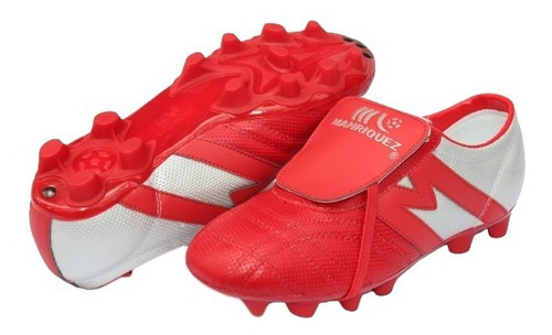 2262-zapato Futbol Manriquez Mithos Rojo/plata