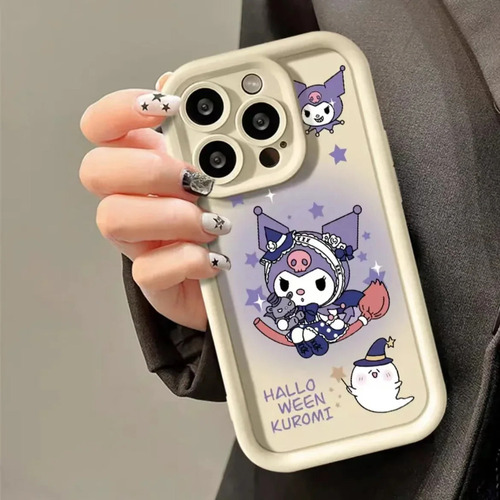 Funda De Silicona Sanrio Kuromi Melody For iPhone, 3 Unidad