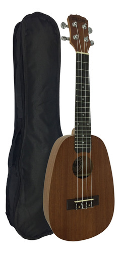 Ukulele Abacaxi Concert Sapele Natural Malibu 23 C/ Capa