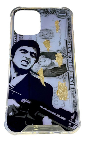  Funda De Tony Montana  Hoja De Oro (para Todos Los Modelos)