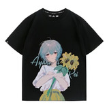 Polera De Manga Corta Con Estampado Digital Eva Ayanami Re