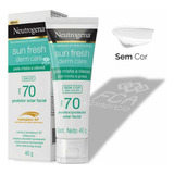 Protetor Solar Facial Sun Fresh Neutrogena Sem Cor Fps70 40g