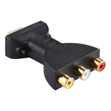 Adaptador Hdmi Macho A 3 Rca De Vídeo Y Audio Chapado En Oro