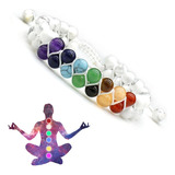 Pulsera 7 Chakras Blanca - Doble Capa