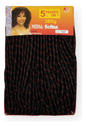 Cabelo Nina Softex Serve 1 Cabeça 360gr 35cm Solto Fio A Fio