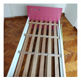 Cama Infantil Laqueada En Rosa Y Blanco. Zona Barracas Caba