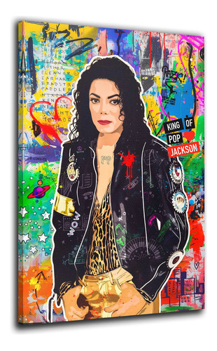 Cuadro Moderno En Tela Canvas Michael Jackson Art 50x70 Cms 