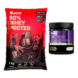 Kit Whey Protein 80% + Creatina Creapure (100g) - Growth