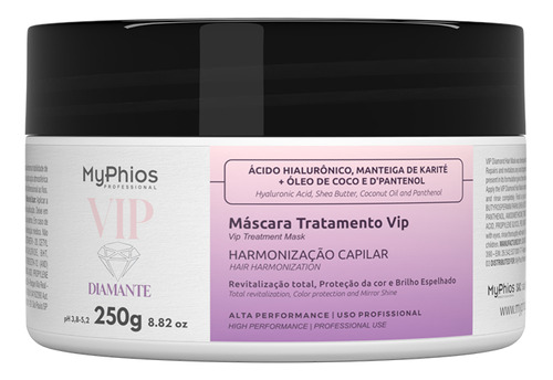 Máscara De Tratamento My Phios Vip Diamante 250g