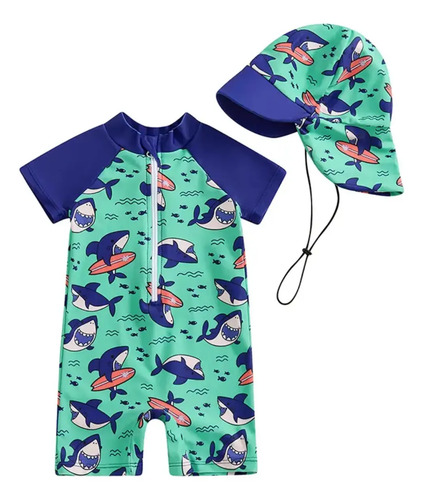 Traje De Baño Completo Niño/bebe 2 Piezas