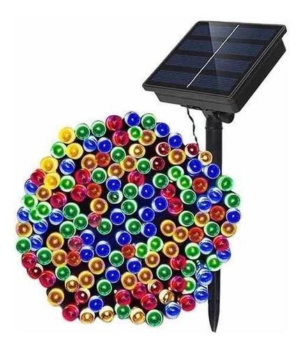 Luces Led Guirnalda Con Panel Solar 20m /200led Multicolor.