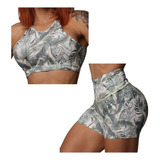 Conjunto Short Walk Empina Bumbum + Top Forest Moving