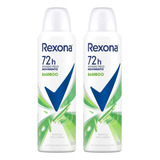 Kit 2 Desodorante Rexona Feminino Bamboo 72h 150ml