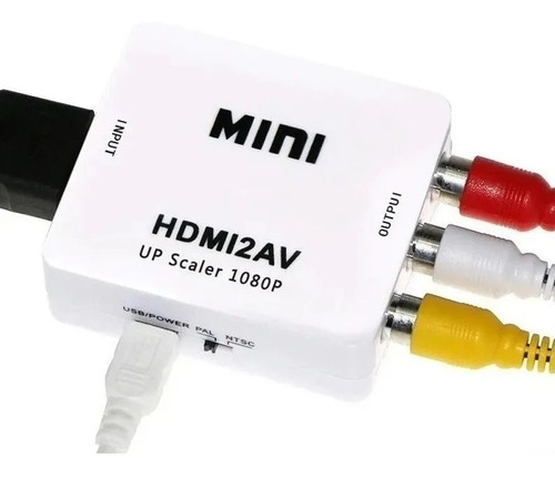 Mini Adaptador Convertidor Hdmi A Rca (av) Audio Video 