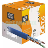 Caixa 305m Cabo De Rede Azul Utp Rj45 Cat6 Furukawa Sohoplus