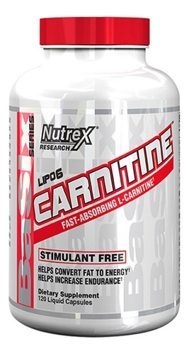 Carnitina Nutrex Lipo 6 Carnitine 120 Caps Sabor Sin Sabor