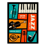 #758 - Cuadro Vintage / Música Jazz Piano Poster No Chapa