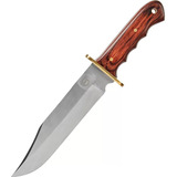 Cuchillo Bowie Tactico Mango Madera 35cm Funda Caceria 