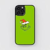 Funda Celular Navidad Navideña Grinch Gorro Fondo Verde