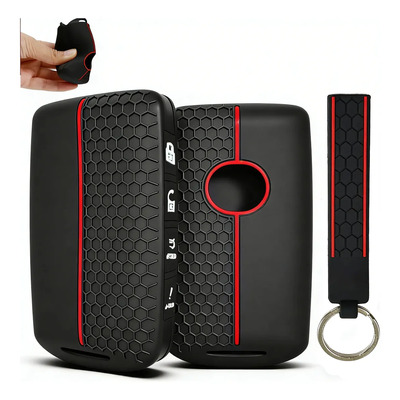 TANGDYBWCZ 2pcs Funda de Silicona Para Llave Para Mazda 3 6 CX-3 CX-5 CX-9 CX-30 CX-50 CX-90 Corre 2019-2026 4 Botones Con Llavero | Meses sin interés