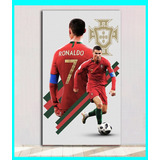 Cuadro Decorativo Cristiano Ronaldo 29x50 Cm Cr7 Futbol Sala