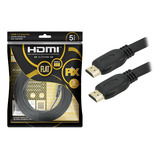 Cabo Hdmi Flat Premium 5 Metros - 4k 2160p Uhd Original Pix