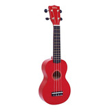 Ukulele Mahalo Soprano Rojo Incluye Pack De Iniciacion Y Est