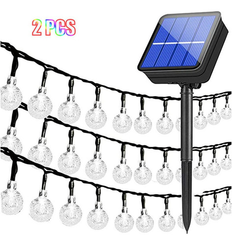 Guirnalda De Luces Impermeable Solar 30 Jardin Foco, 6,5 M,