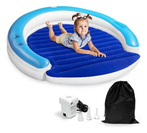 Kilpkonn Cama De Viaje Redonda Inflable Para Ninos Pequenos