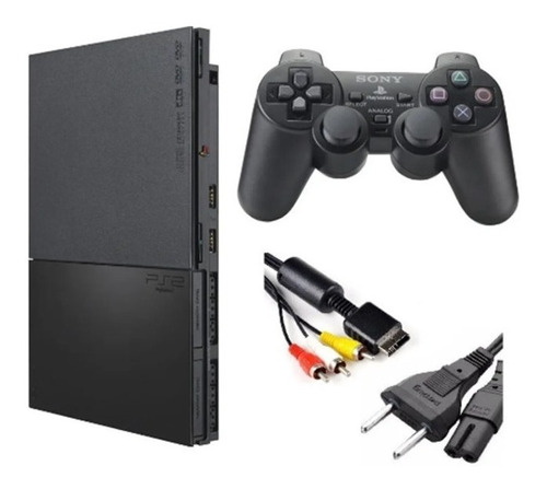 Sony Playstation 2 Slim Standard Cor Charcoal Black