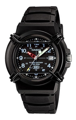 Reloj Casio Para Hombre Hda600b-1bv Deportivo Con Batería Color De La Correa Negro Color Del Bisel Negro Color Del Fondo Negro