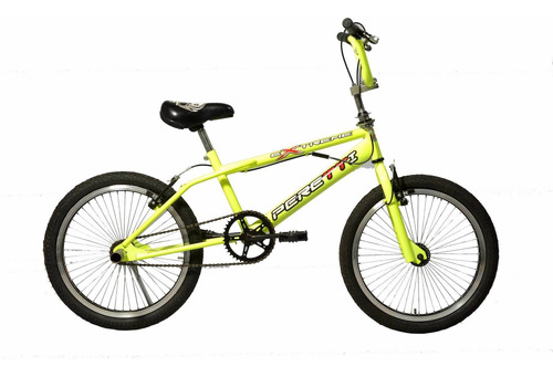 Bmx Infantil Peretti Extreme Ii Fluo R20 1v Frenos V-brakes Color Amarillo Con Pie De Apoyo  