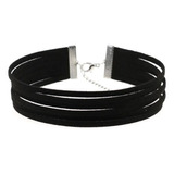 Collar Gargantilla Choker Negro Mujer Juvenil Varias Capas