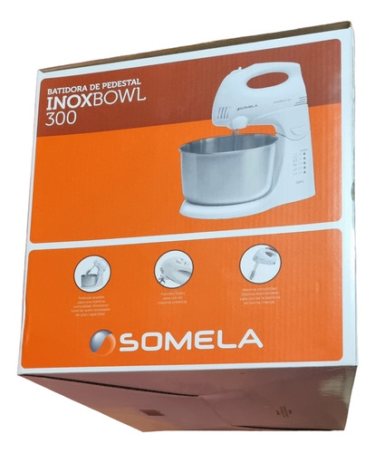 Batidora Pedestal Somela Inoxbowl 300 5 Velocidades Turbo