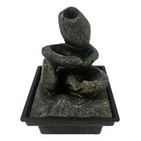 Mini Fuente Figura Piedra Agua Con Luz Led