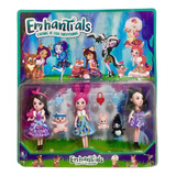 Set Muñecas Enchantimals Hadas Animales Juguetes Figuras X9