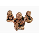 Trio De Budas Mini 10cm De Altura Bronze