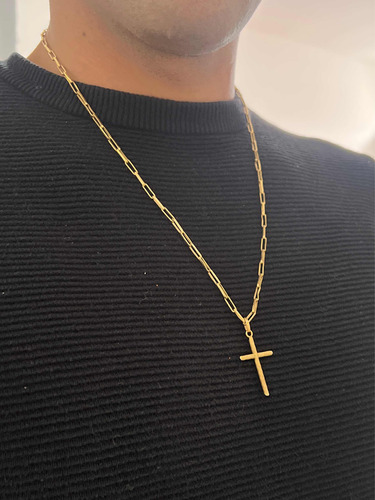 Corrente Cartier Ouro 18k Crucifixo Usada Peso 8.3g 62 Cm