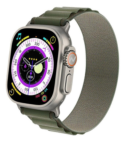Smartwatch Reloj Inteligente Smart Band Sumergible Noga Sw17 Color De La Caja Negro Color De La Malla Verde Color Del Bisel Gris Diseño De La Malla Mesh