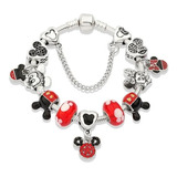 Pulsera Brazalete Mickey Minnie Mouse Disney Incluye Charms